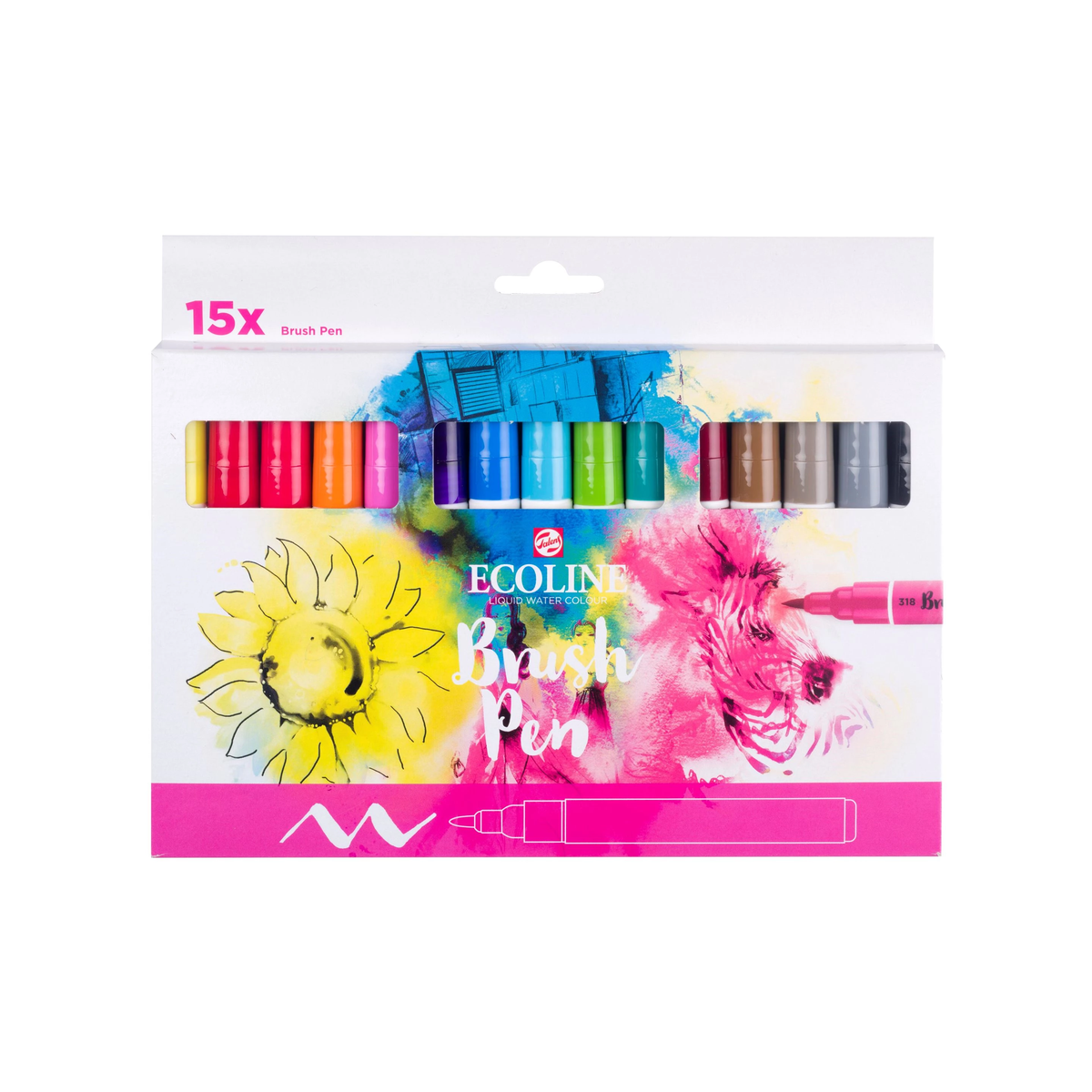 ECOLINE Brushpen 15 Farben von Talens